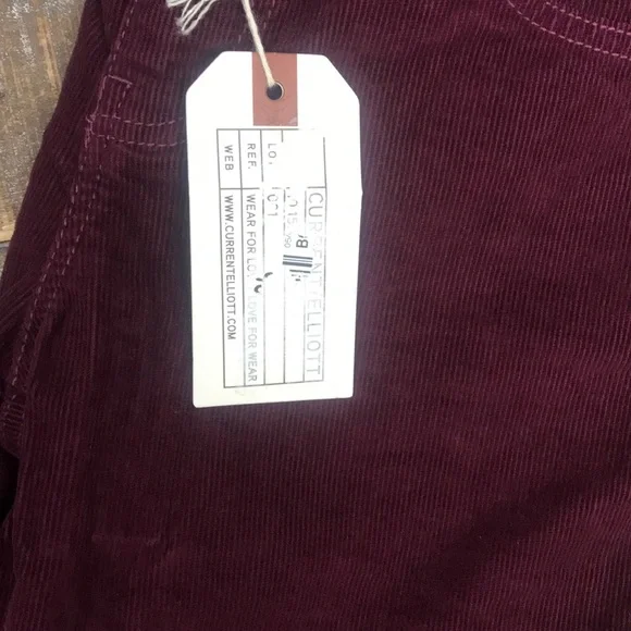 Current Eiliott NWT “The Stiletto” Cord Jeans. - Picture 3 of 4